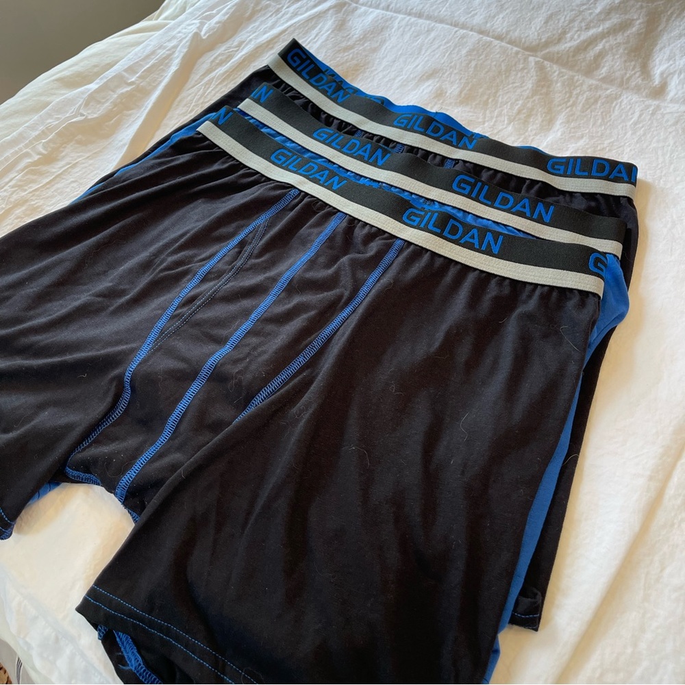 3 Boxers - Blue / Black - Sz:L